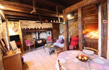 Séjour avec coin-cuisine Gîte n°342 Arnac - Cantal - Séjour avec coin-cuisine